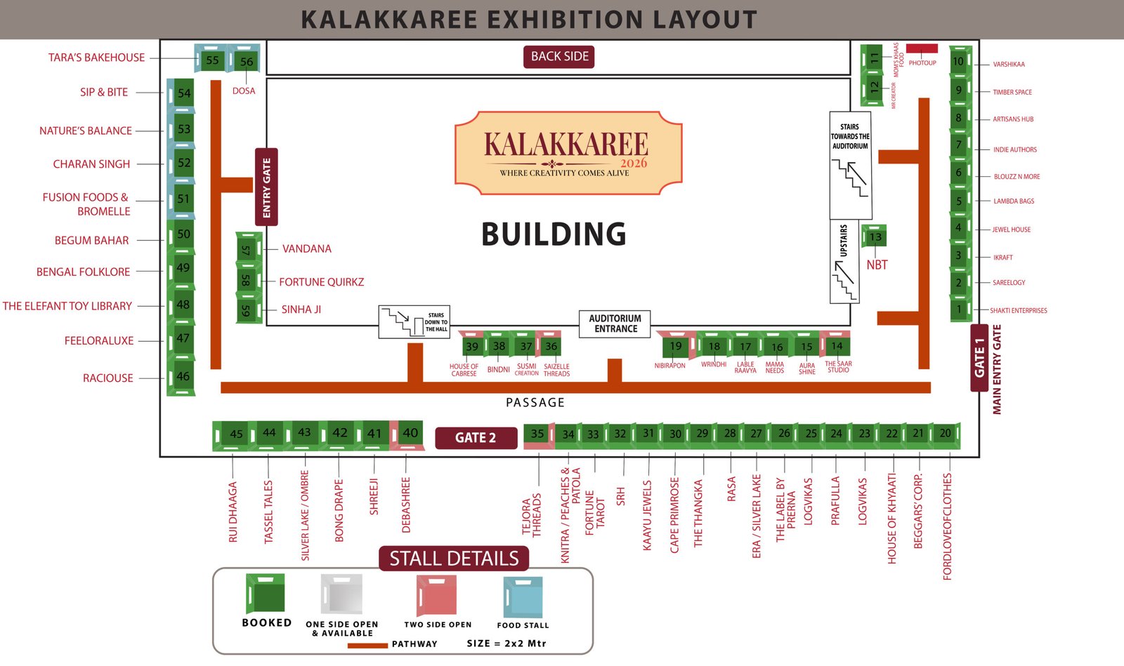 Kalakkaree exhibitor stall layout